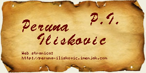 Peruna Ilišković vizit kartica
